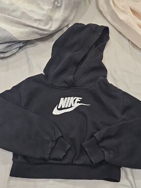 Nike Black Pullover Hoodie with White Swoosh